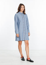 Load image into Gallery viewer, Chambray Shirtdress in Blue