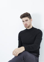 Load image into Gallery viewer, Merino Knit Turtleneck in Black