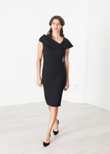 Load image into Gallery viewer, Asymmetric Dress in Black - women's dresses - Ethnicyug Amelia Toro