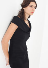 Load image into Gallery viewer, Asymmetric Dress in Black - women's dresses - Ethnicyug Amelia Toro
