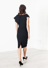 Load image into Gallery viewer, Asymmetric Dress in Black - women's dresses - Ethnicyug Amelia Toro