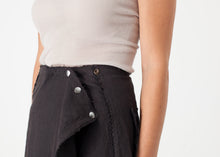 Load image into Gallery viewer, Wrap Snap Skirt in Black