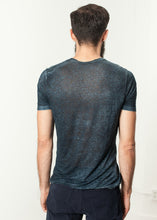 Load image into Gallery viewer, Melange T-Shirt in Navy/Black - men's t-shirts - Ethnicyug Avant Toi