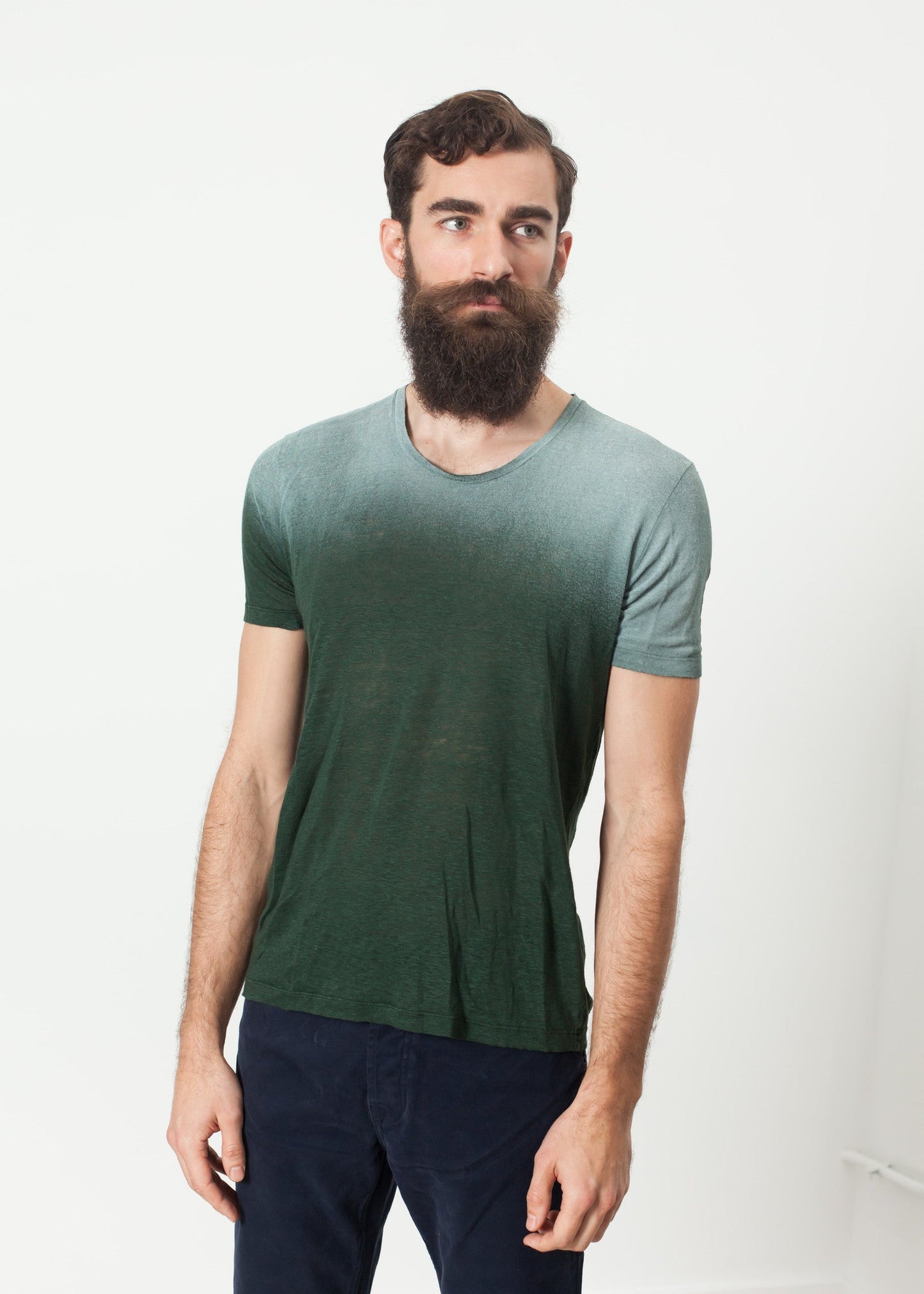 Overprint T-Shirt in Green - men's t-shirts - Ethnicyug Avant Toi