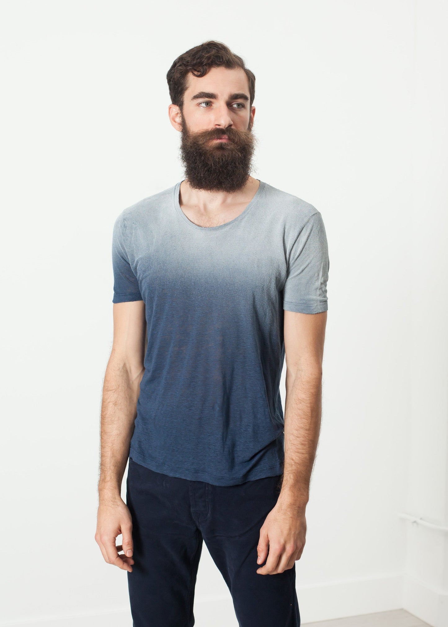 Overprint T-Shirt in Navy - men's t-shirts - Ethnicyug Avant Toi
