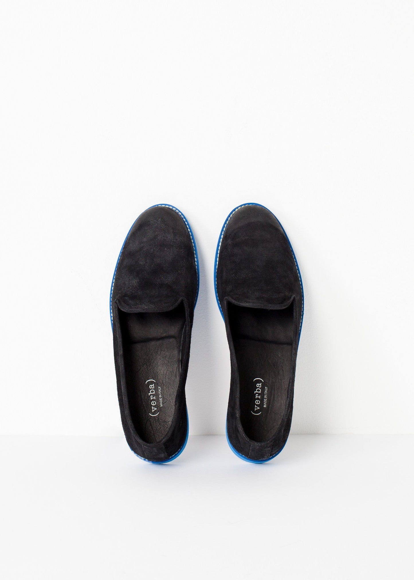 Suede Loafers - Black/Blue - men's shoes - Ethnicyug Verba