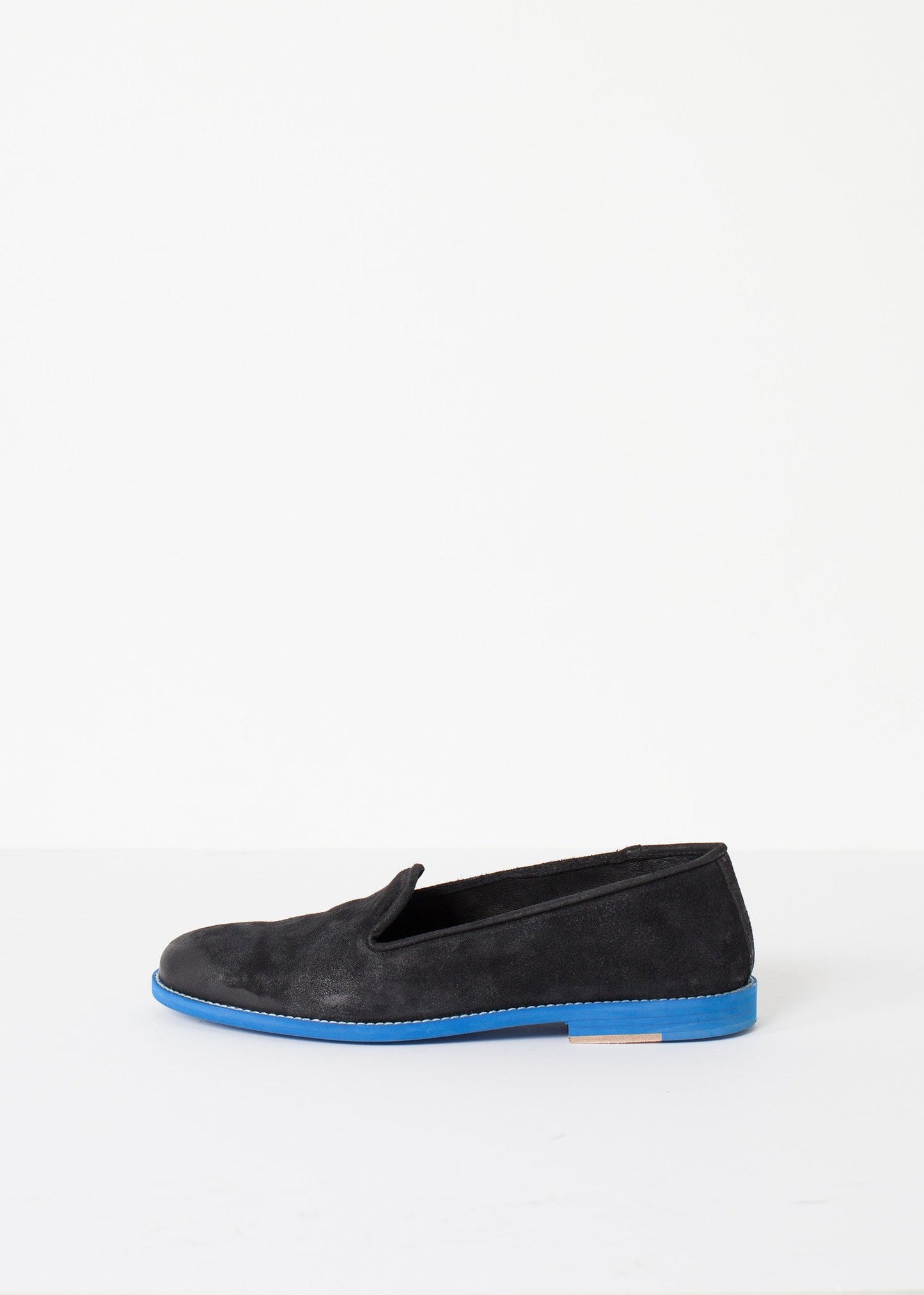 Suede Loafers - Black/Blue - men's shoes - Ethnicyug Verba