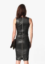Load image into Gallery viewer, Iranta Leather Dress in Black - women's dresses - Ethnicyug By Malene Birger