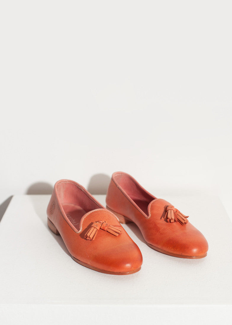 Leather Loafer in Rose - women's shoes - Ethnicyug Verba