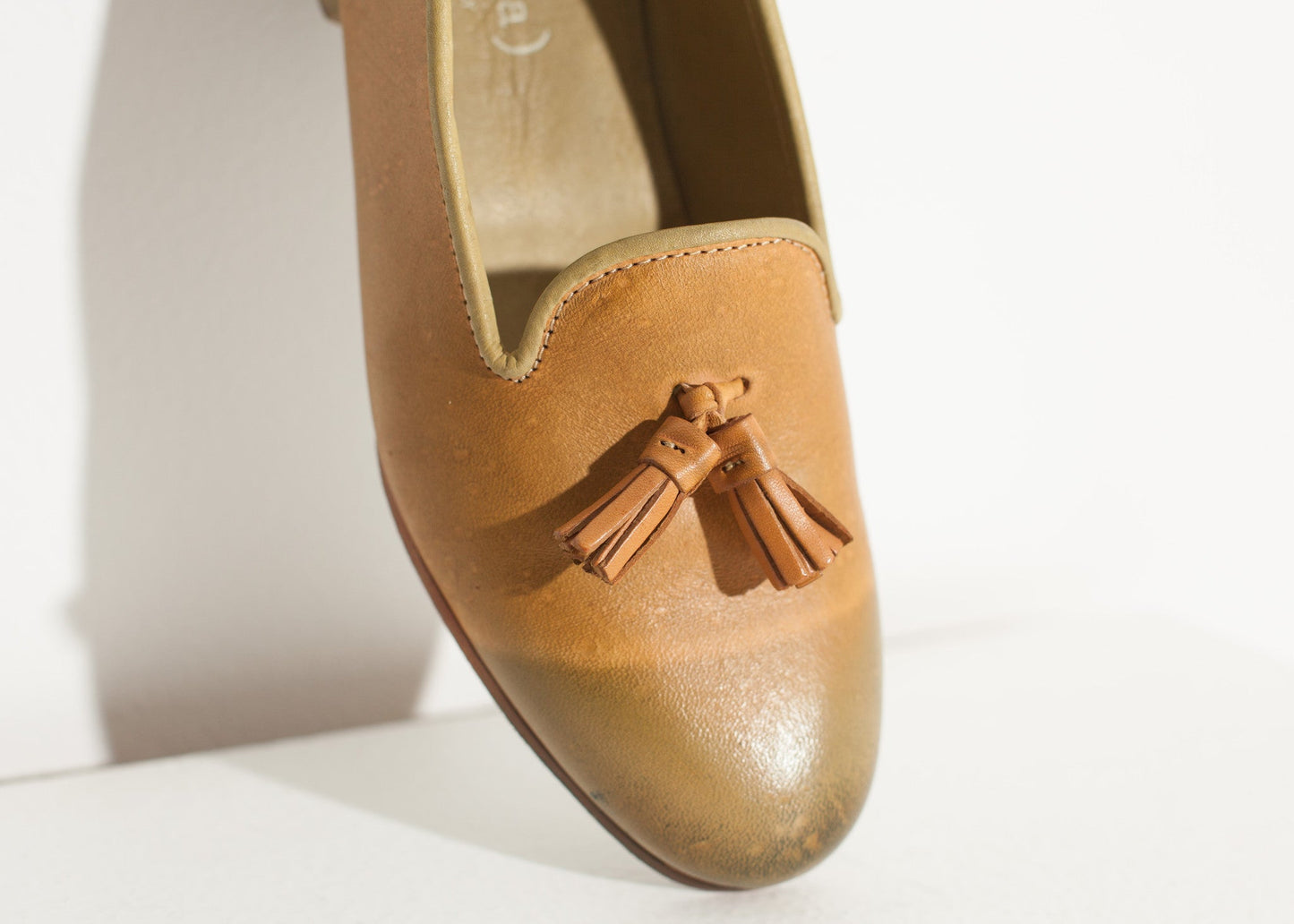 Leather Loafer in Lime - women's shoes - Ethnicyug Verba