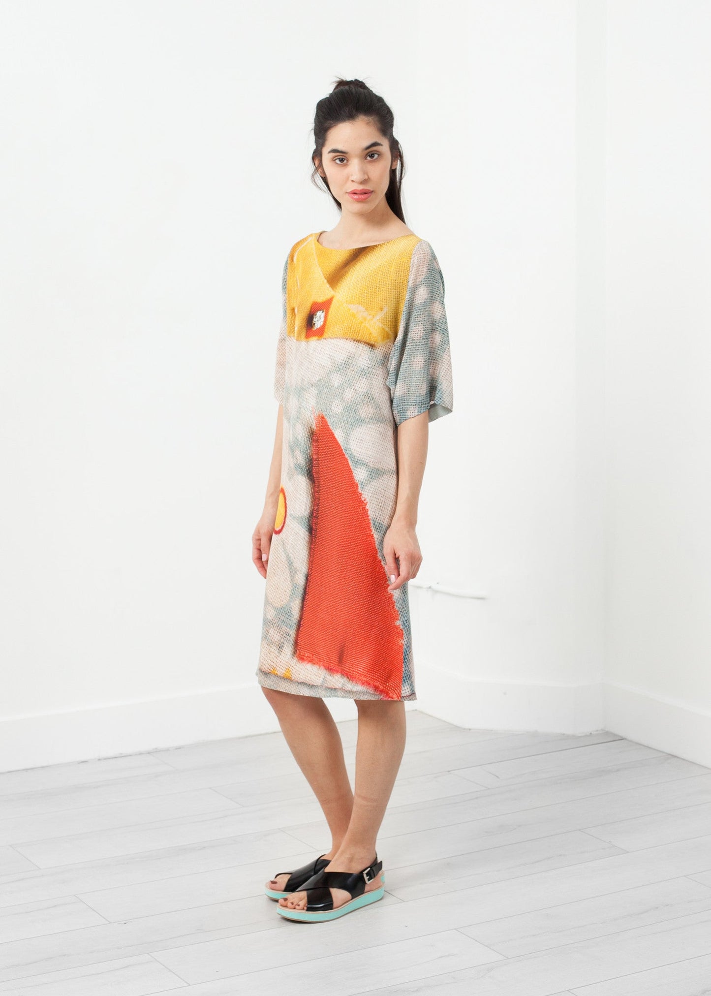 3/4 SLEEVE KIMONO DRESS
