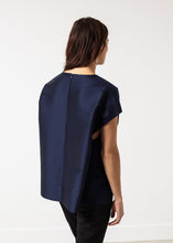 Load image into Gallery viewer, Tucked Sleeve Blouse in Navy
