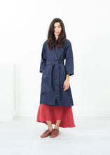 Load image into Gallery viewer, Sateen Trench in Navy
