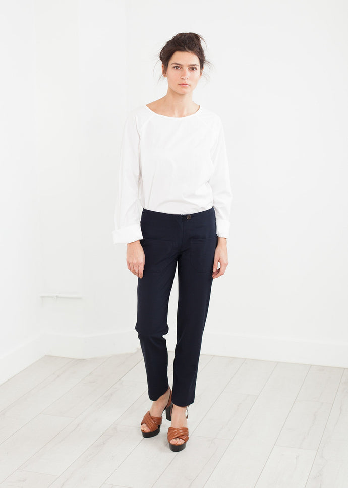 Patch Pocket Pant in Navy