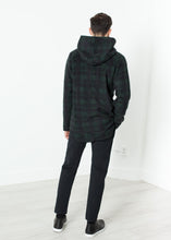 Load image into Gallery viewer, Double Breasted Hoodie in Forest Plaid
