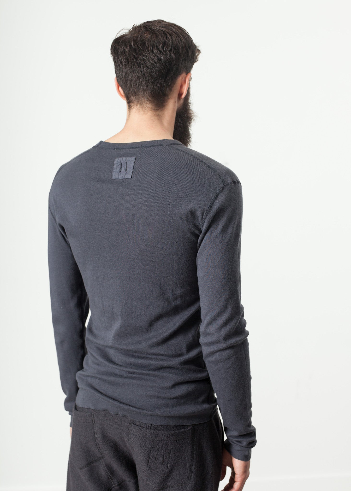 Secon Shale Shirt in Slate  - men's knitwear - Ethnicyug Hannes Roether
