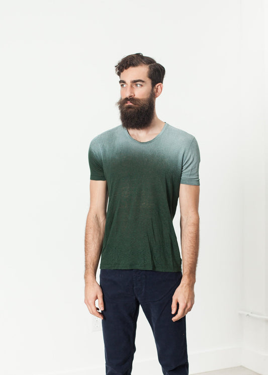 Overprint T-Shirt in Green  - men's t-shirts - Ethnicyug Avant Toi