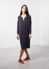 Load image into Gallery viewer, Long Sleeve Silk Dress
