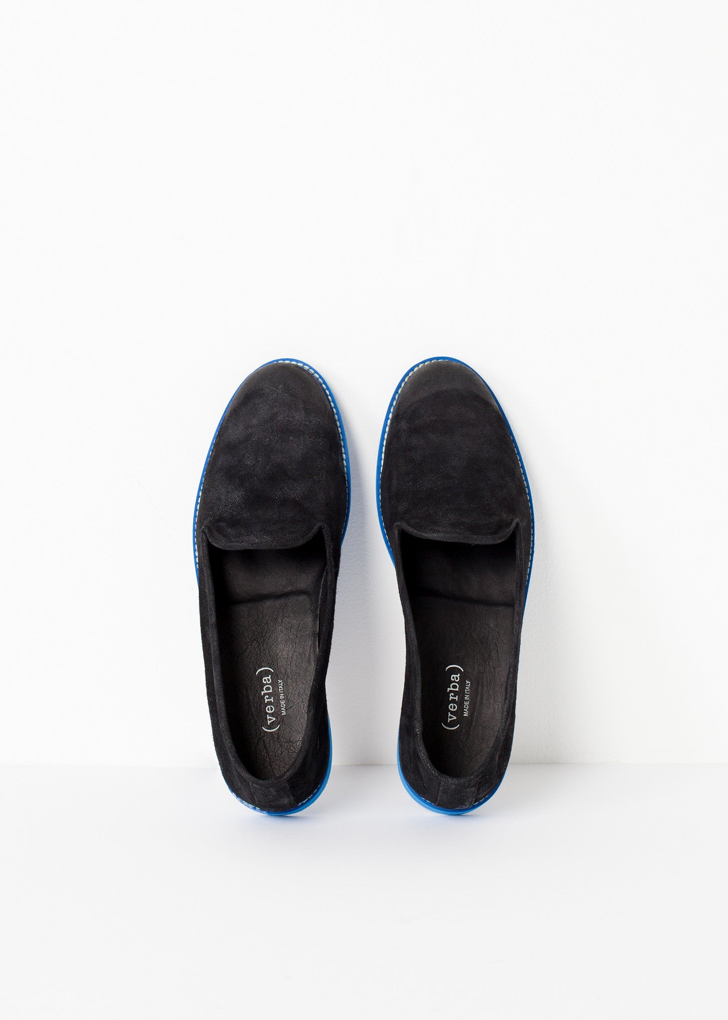 Suede Loafers - Black/Blue  - men's shoes - Ethnicyug Verba