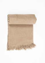 Load image into Gallery viewer, Cashmere Tassel Blanket in Brown
