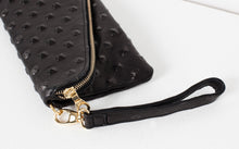 Load image into Gallery viewer, Roxanne Leather Clutch in Black
